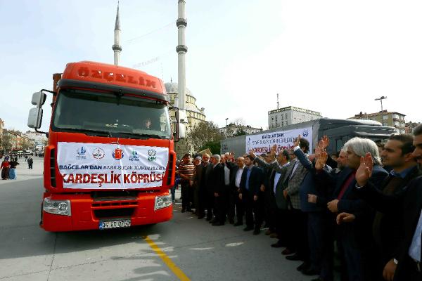 Bağcılar'dan Bayır-Bucak Türkmenleri için 2 TIR yardım malzemesi yola çıktı