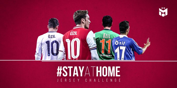 Özil'den 'evde kalanlara' Arsenal maçına davetiye