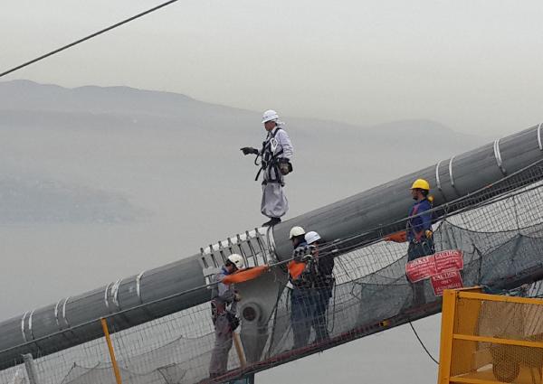 Körfez köprüsünde ilk 275 metre tamamlandı