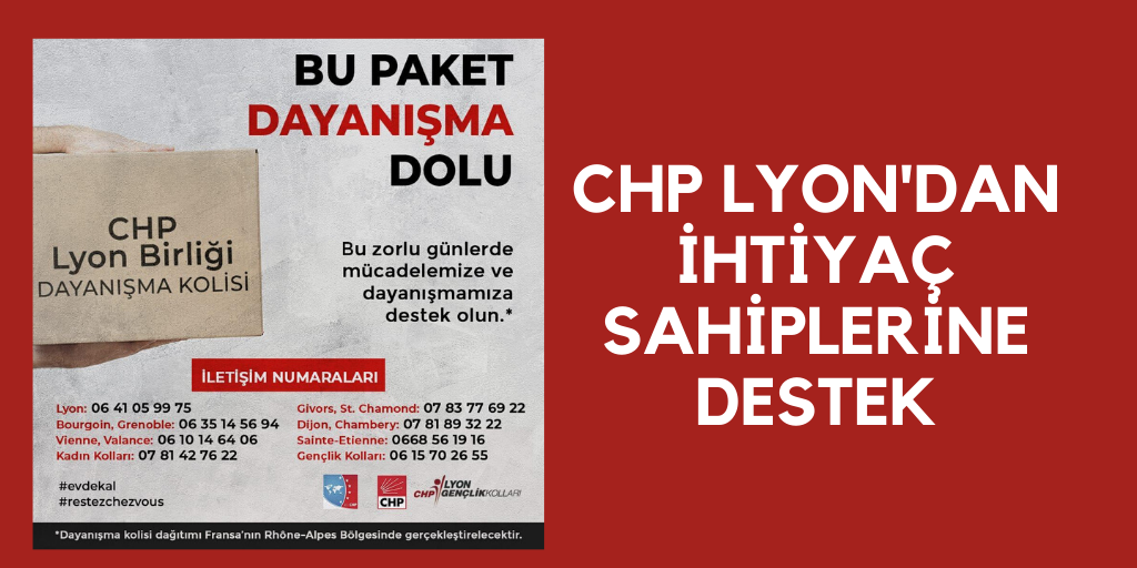 CHP'den Lyon'da dayanışma kolisi