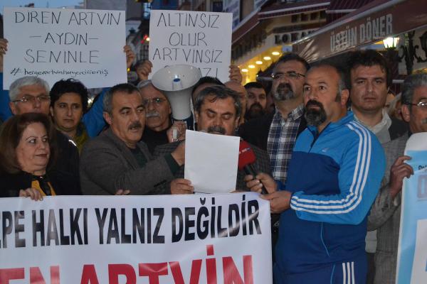 Aydın'da 'Cerattepe' protestosu
