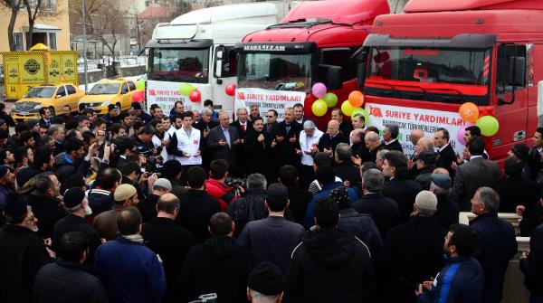 Erzurum'dan Bayırbucak Türkmenleri'ne 6 TIR olusu yardım