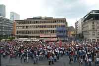 Frankfurt'ta İsrail protestosu