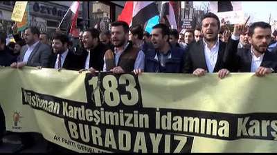 AK Parti geçlik kollarından Mısır'daki 183 idam kararına protesto