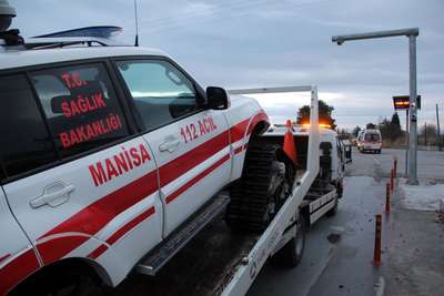 Ambulansı taşıyan çekiciye tonaj cezası