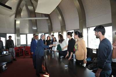 Kılıçdaroğlu'nu Tuncelili öğrenci hemşehrileri ziyaret etti