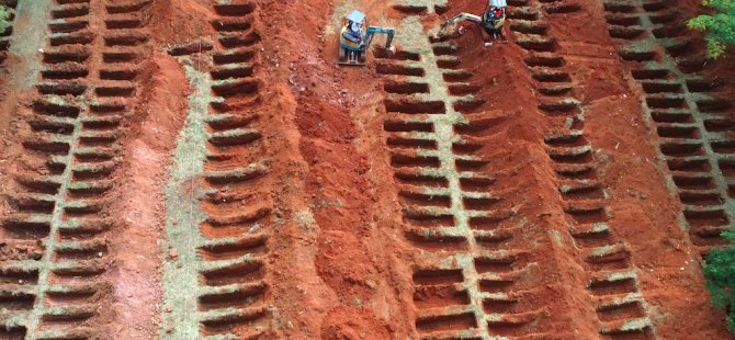 Koronadan ölenler için toplu mezar kazıldı