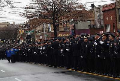 New York polisinden Blasio'ya protesto