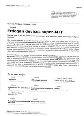 'Erdoğan Süper-MİT planı yapıyor' iddiası