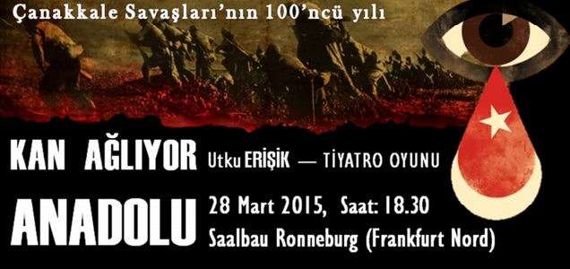 Kan Ağlıyor Anadolu, 28 Mart'ta Frankfurt'ta