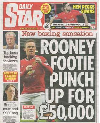 Wayne Rooney'e boks maçı için 50 bin sterlin teklif