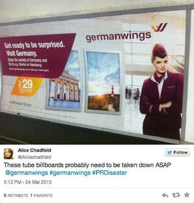 Germanwings, reklamını değiştirdi