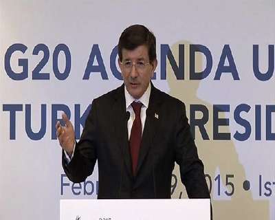 Davutoğlu, G20 toplantısında konuştu