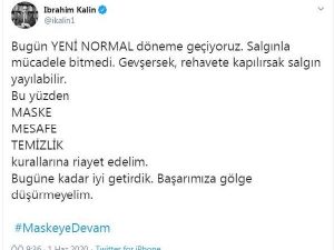 Cumhurbaşkanlığı Sözcüsü Kalın: Salgınla Mücadele Bitmedi