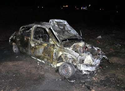 Otomobil takla atıp yandı: 1 ölü, 2 yaralı