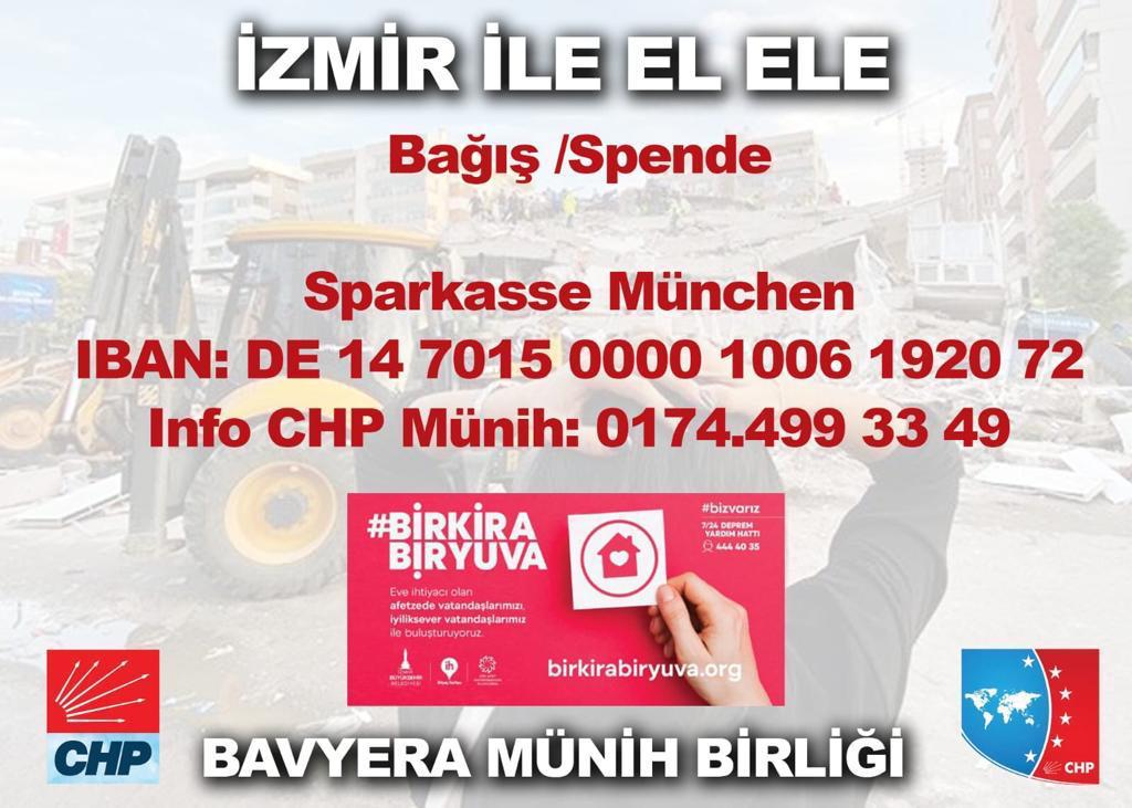 CHP Münih İzmir ile el ele: Her aileye beş aylık kira yardımı