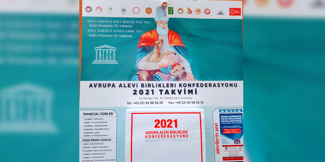 AABK 2021 takvim kapağını Hacı Bektaşı Veli’ye ayırdı