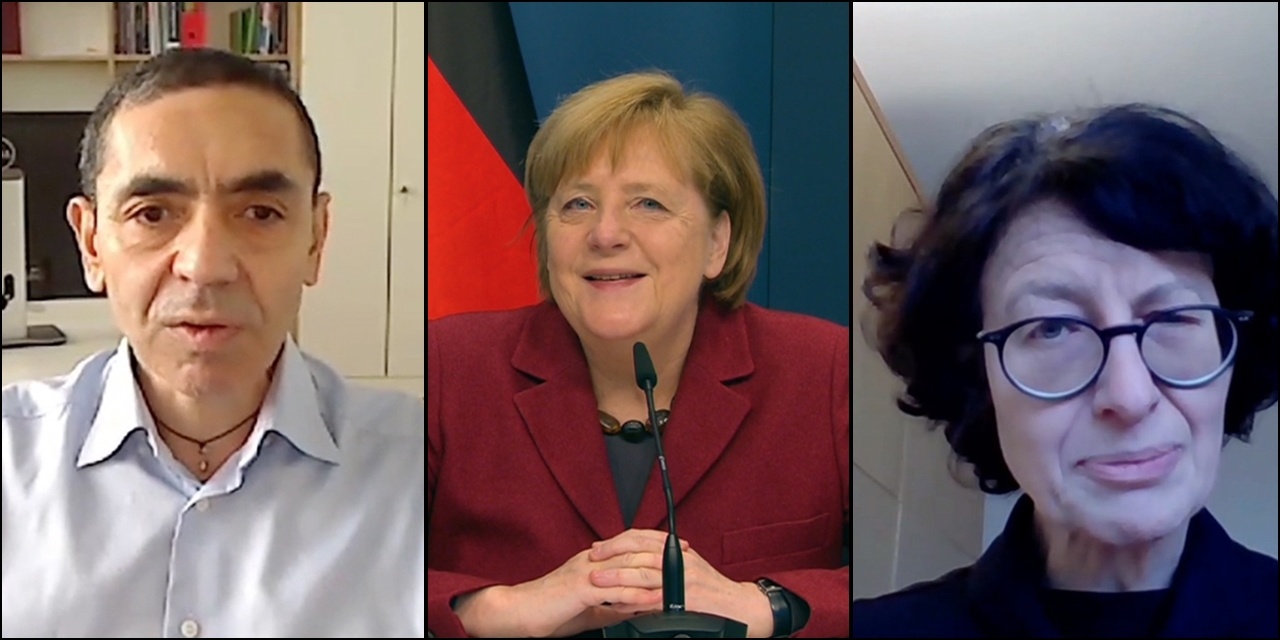 Almanya Başbakanı Merkel, Prof. Dr. Uğur Şahin ve Dr. Özlem Türeci ile gurur duyduklarını söyledi