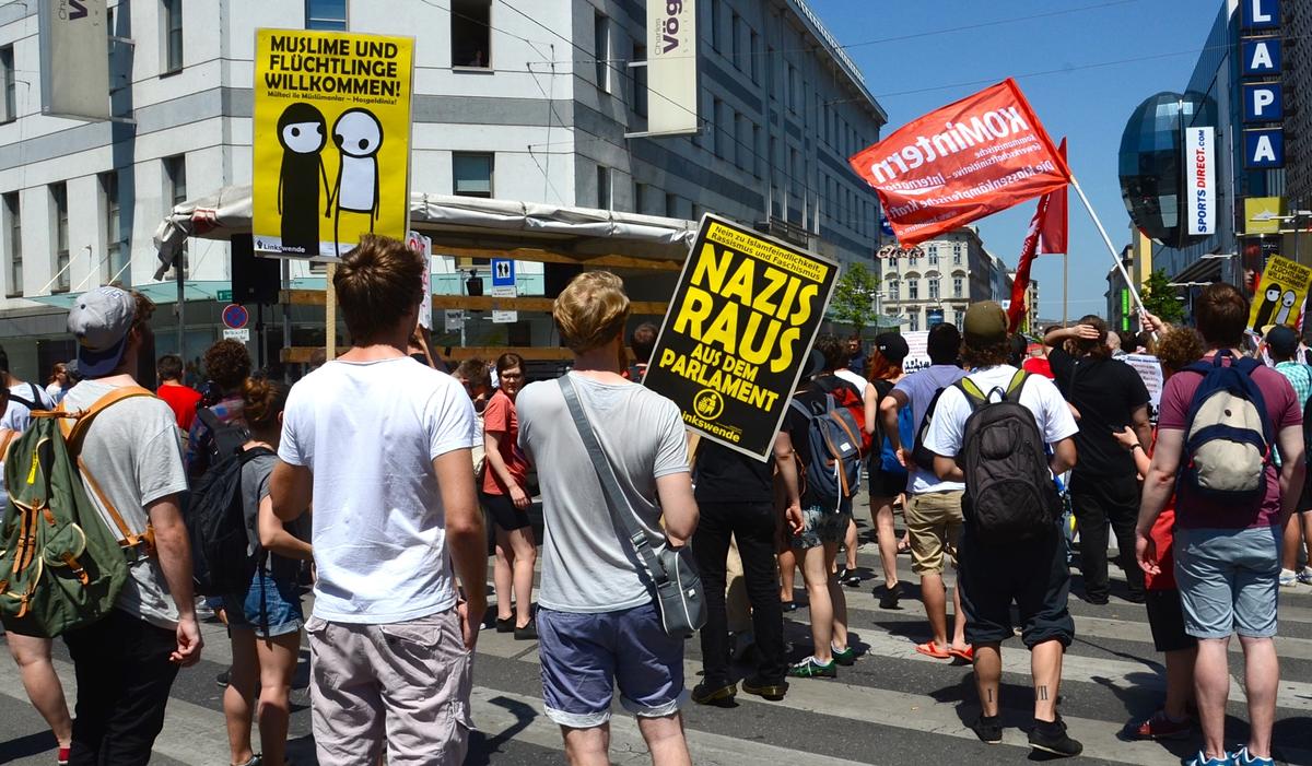 Avusturya'da göçmen protestosu