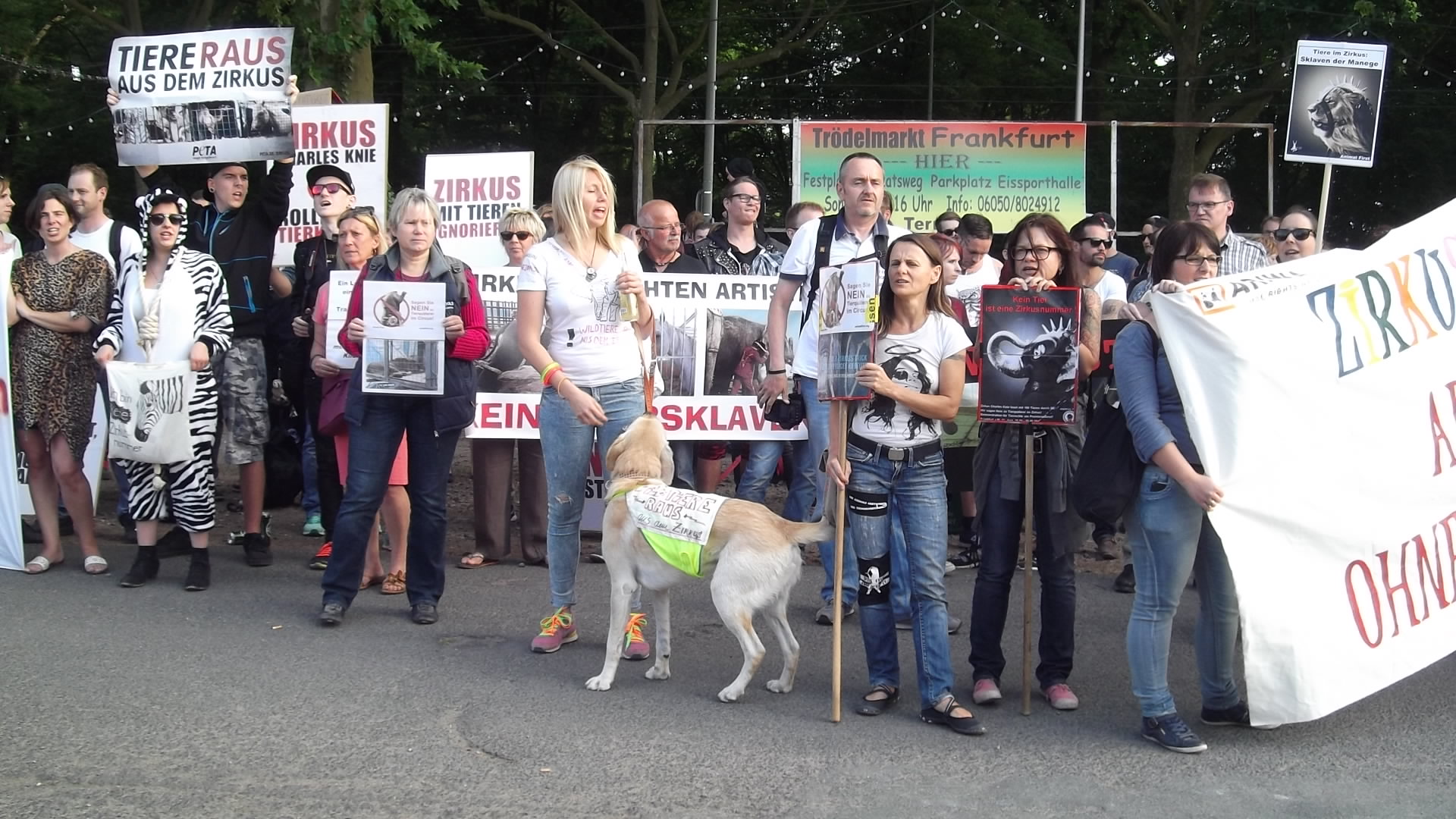 Hayvan severlerden sirk protestosu