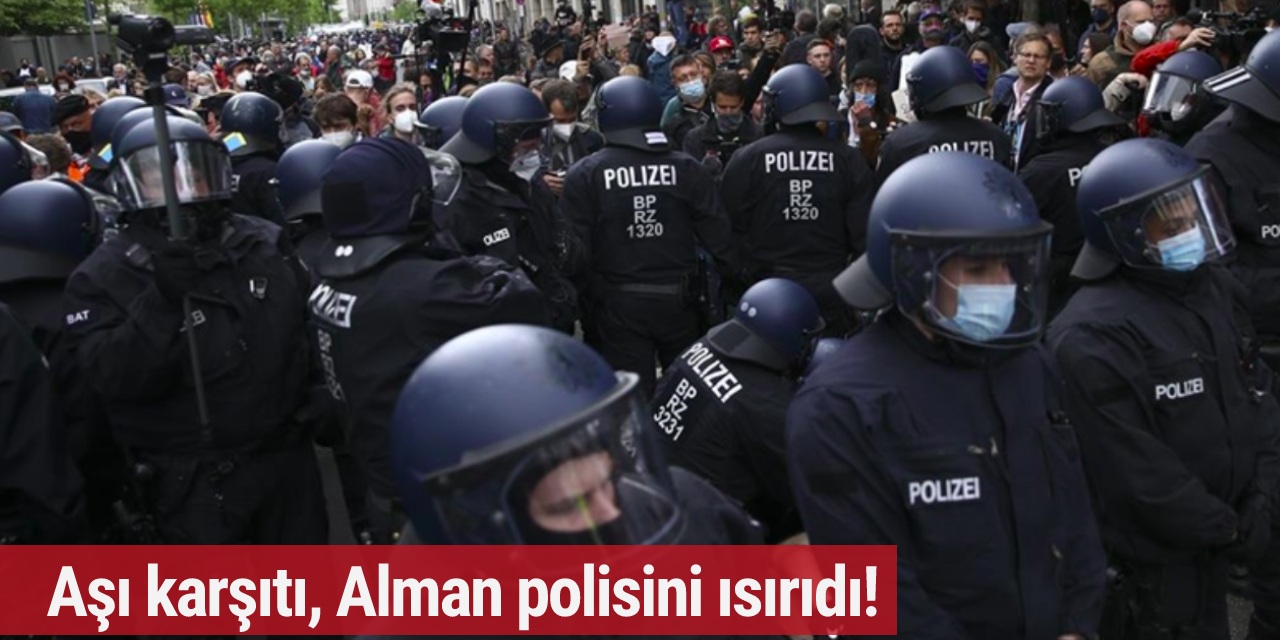 Almanya'da protesto gösterilerinde şoke eden olay!