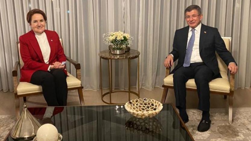Akşener, Davutoğlu'nu ziyaret etti