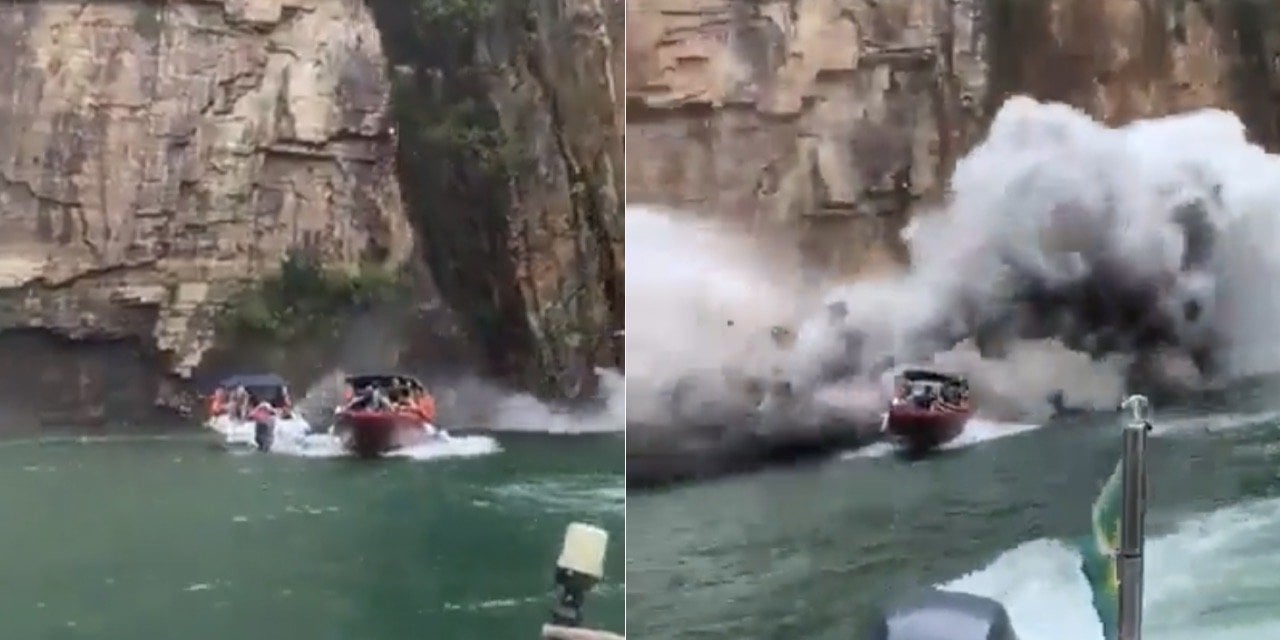 Turistik gezi faciayla sonlandı! Kaya parçası üzerlerine devrildi...