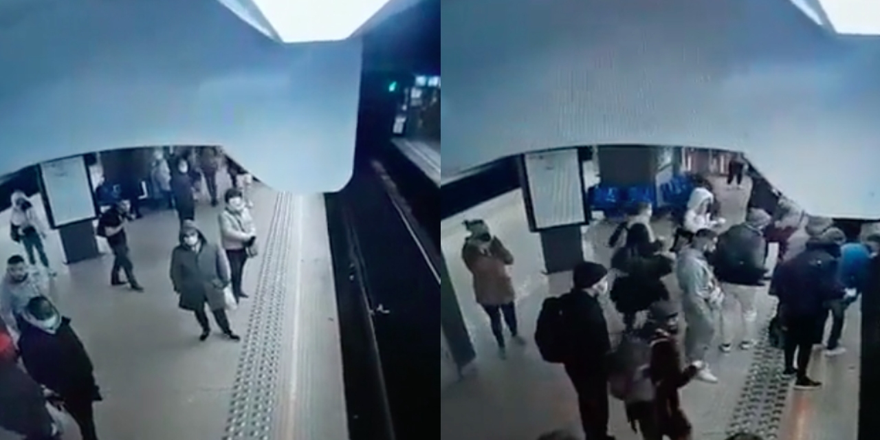Tren bekleyen kadını raylara itti!