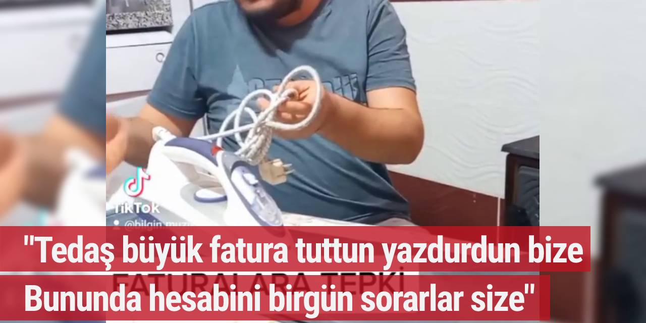 Elektrik faturasını gören vatandaştan böyle ütü yaptı