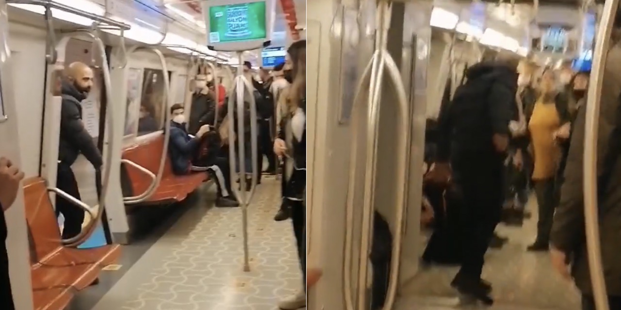 Metrodaki bıçaklı saldırgandan pes dedirten savunma