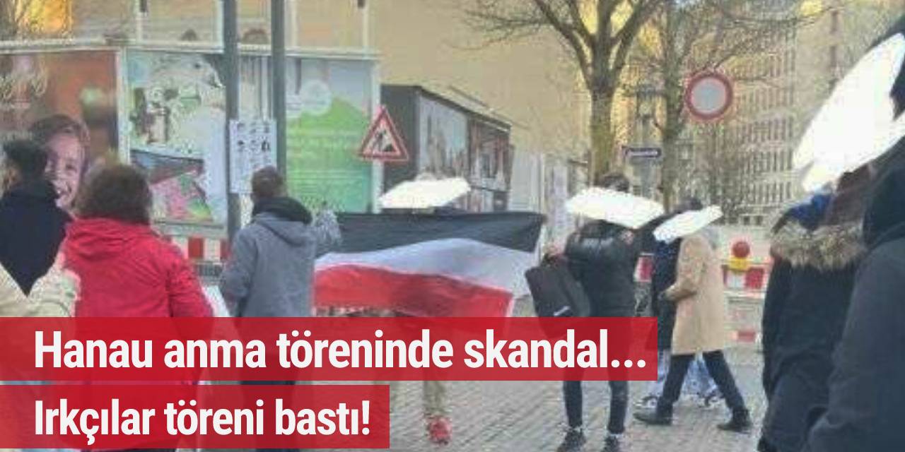 Hanau anma töreninde skandal... Irkçılar töreni bastı!