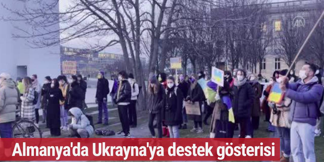 Almanya'da Ukrayna'ya destek gösterisi