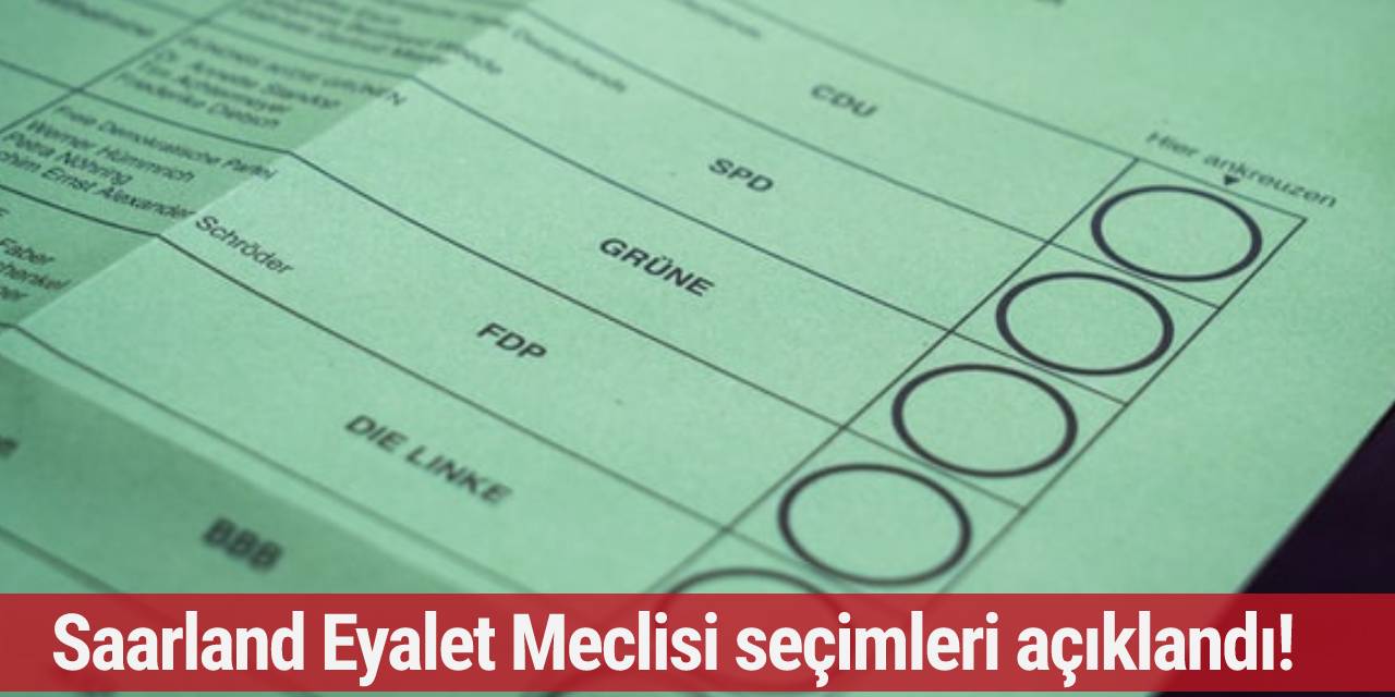 Saarland Eyalet Meclisi seçimleri açıklandı!