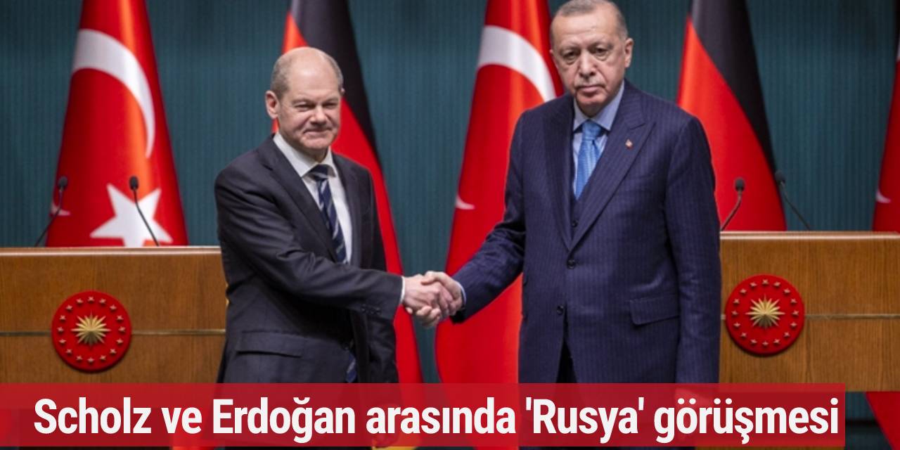 Erdoğan ve Scholz arasında flaş görüşme
