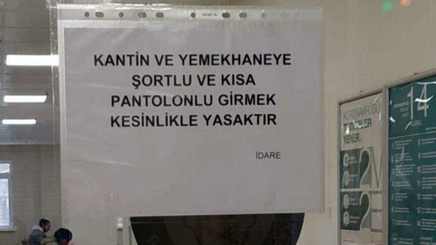 Erkek yurdunda kısa şort yasağı!