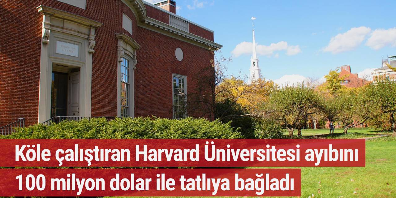 Köle çalıştıran Harvard Üniversitesi ayıbını 100 milyon dolar ile tatlıya bağladı