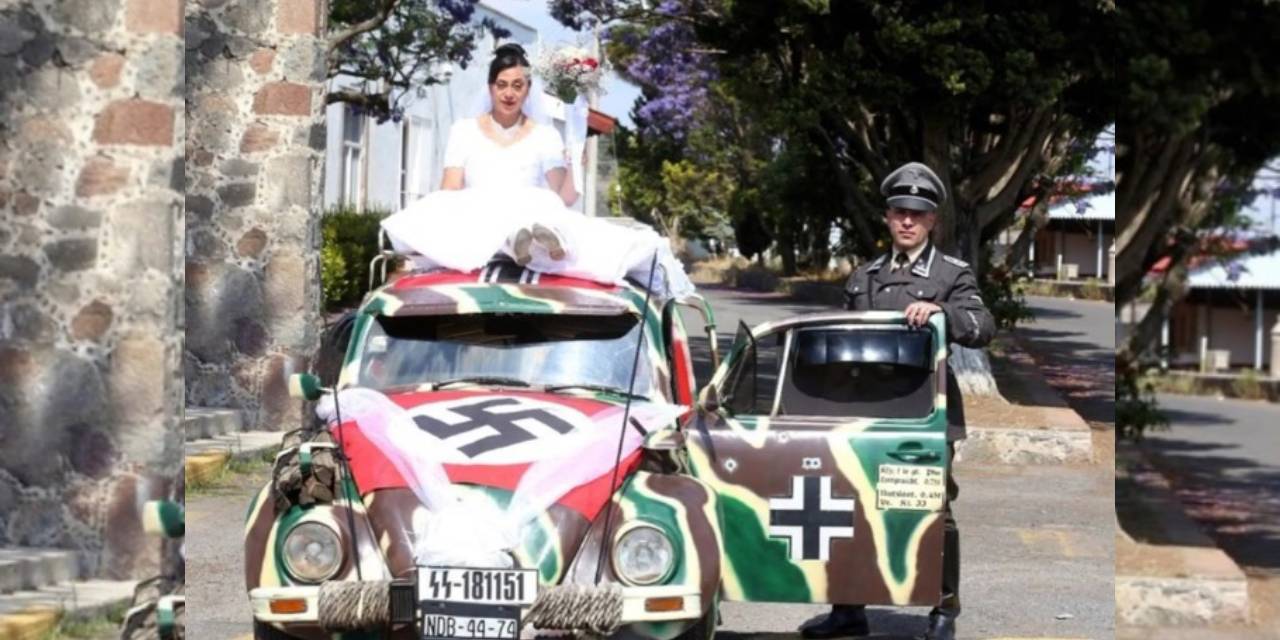 Hitler'in evlilik yıldönümünde Nazi temalı düğünle evlendiler