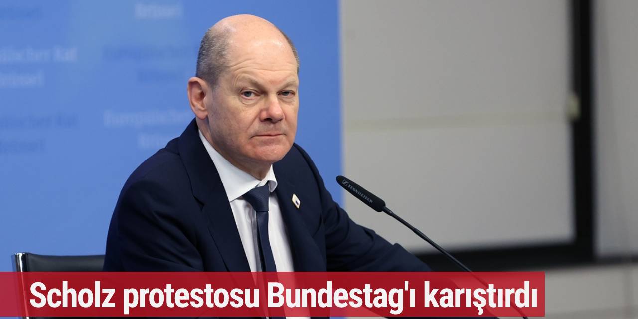 Scholz protestosu Bundestag'ı karıştırdı