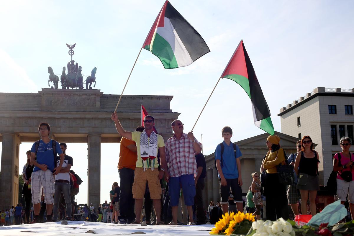 Berlin'de Gazze'de ölenler anıldı