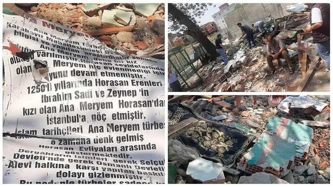 Ana Meryem Türbesi 'kentsel dönüşüm' gerekçesiyle yıkıldı