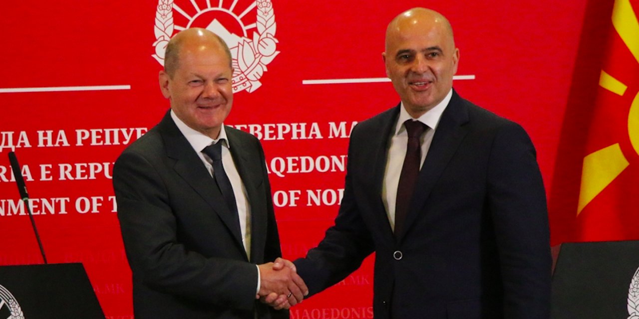 Olaf Scholz, Kuzey Makedonya'da