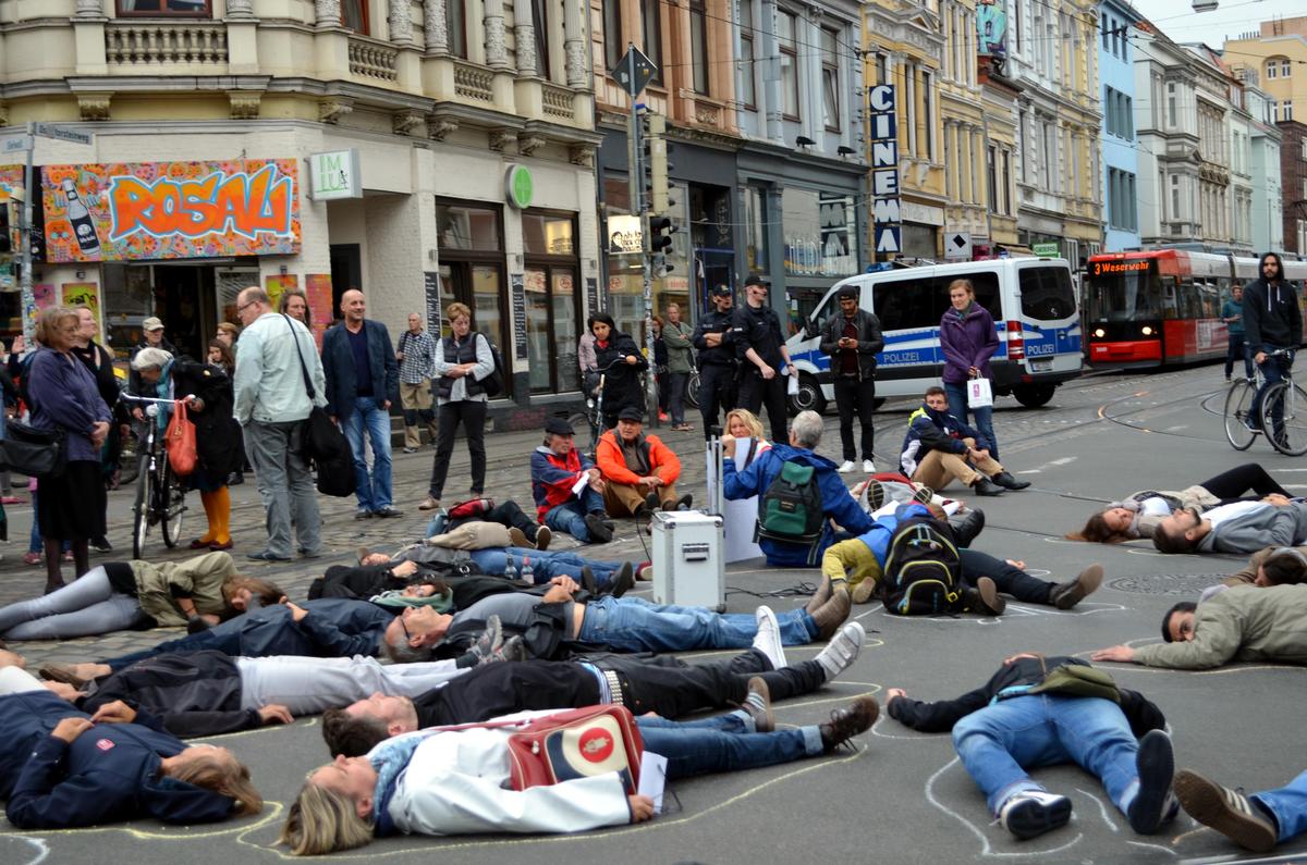 Bremen'de göçmen politikası protestosu