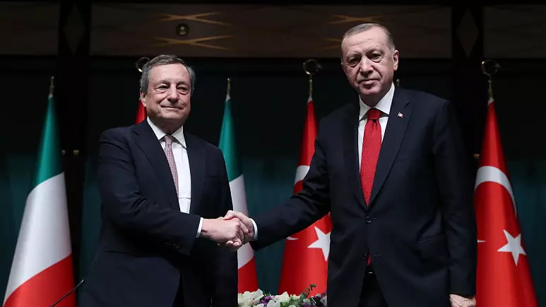 Erdoğan, İtalya Başbakanı Draghi'yi kabul etti: İki ülke arasında 9 anlaşma imzalandı