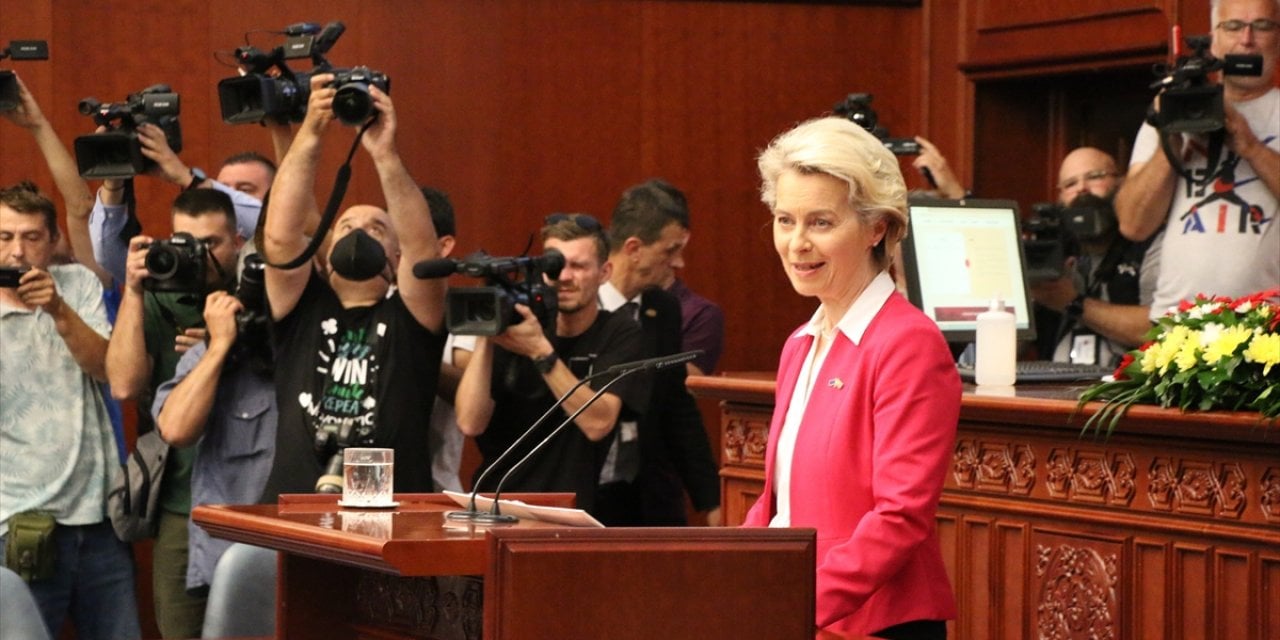 AB Komisyonu Başkanı von der Leyen, Kuzey Makedonya meclisine hitap etti