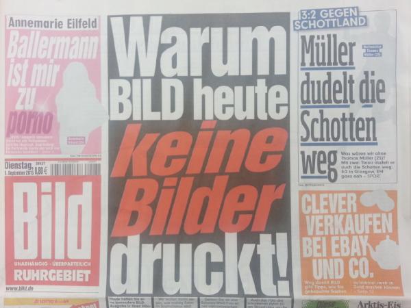 Bild gazetesi fotoğrafsız çıktı