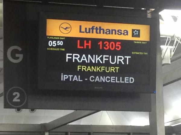 Lufthansa grevi iptal edildi