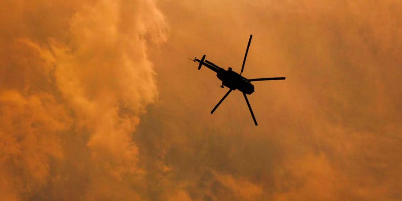 Almanya’daki orman yangınlarına helikopterlerle müdahale ediliyor