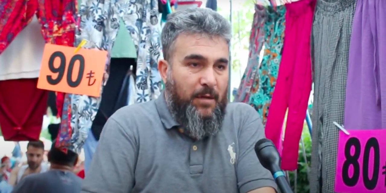 Pazarcının o sözleri sosyal medyada gündem oldu! ''Erdoğan'dan başkasına oy vermem, çalıyorlarmış, benim sorunum değil; biz de çalıyoruz''