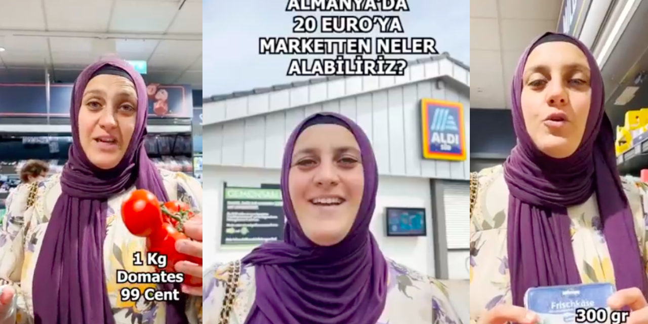 "Almanya'da 20 Euro ile yapılan alışveriş" videosu viral oldu