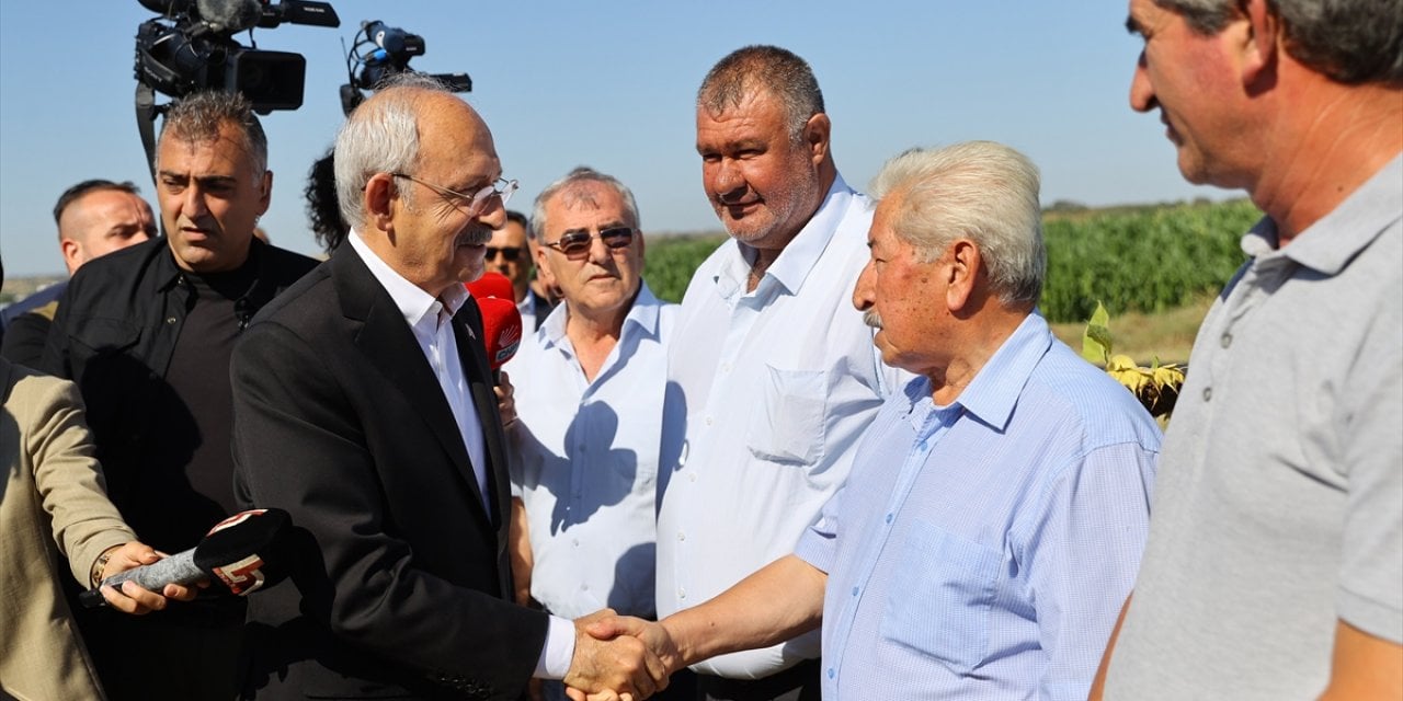 CHP Genel Başkanı Kılıçdaroğlu, Edirne'de çiftçilerle bir araya geldi